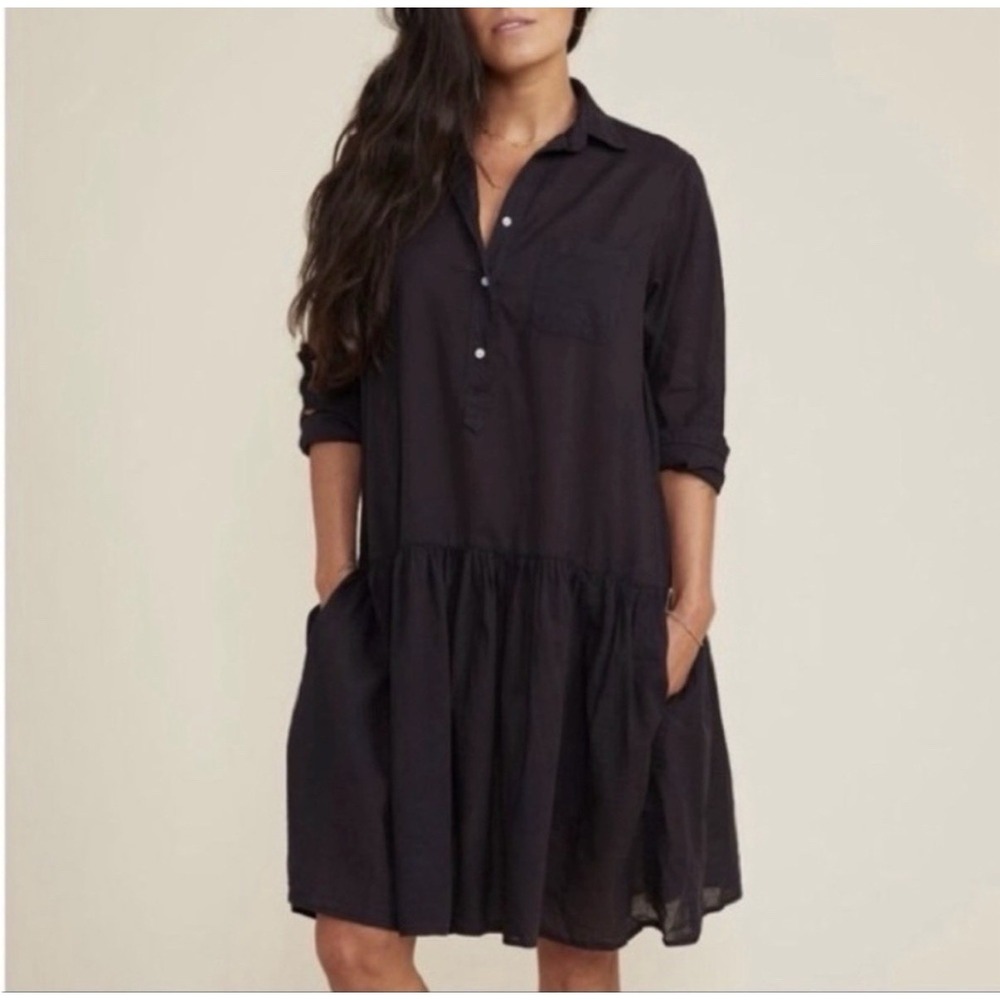 Grayson Frank & Eileen The Changemaker Dress Black Drop Waist Relaxed Size L (4)